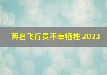 两名飞行员不幸牺牲 2023